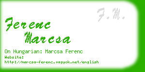 ferenc marcsa business card